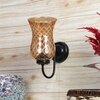 Devansh Metal Electric Wall Light in black Colour with Lavender Shade Count of 1 Light