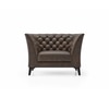 Weston 1 Seater Luxury Italian Leather Sofa In French Roast