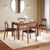 Atlas Solid Wood 4 Seater Dining Table With Set of 2 Clarke Dining Chairs