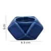 Navy Nordic style Geometric designed Candle Holder in Aqua Colour