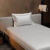 Stoa Paris 300TC UltrSatin Single Bedsheet Set Satin Single Vanilla White