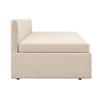 Marteen 2 Seater Velvet Pull Out Sofa Cum Bed in Cream Color With Storage
