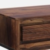 Pike Rectangular Solid Wood Coffee Table In Teak Finish