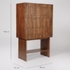 Rushden Solid Wood Bar Cabinet in Brown Colour