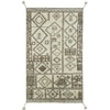 Jaipur Rugs Soft Geometric Jute Carpet Rug Grey 5x8 ft in Mocha And Cloud White