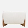 Amala Velvet 1 Seater Sofa in White Colour