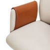 Ettorez Flair Hb Ultra Premium Leatherette Office Chair In Cream And Tan Colour