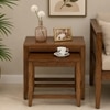 Aveline Solid Wood Side Table in Dual Tone Finish