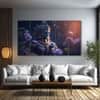 The Castle Decor Lord Shiva Wall Painting Wooden Framed 27x48 Inch (Style 14)