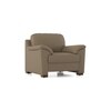 Farina 1 Seater Half Leather Sofa In Dark Truffle Italian Leather