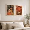 The Castle Decor Rajasthani Madhubani Wall Art Set of 2 10x13 Inch