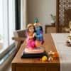 Devotional Eternal Radha Krishna Statue in Multicolor Colour