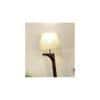 Lucas Wooden Floor Lamp with Brown Base and Jute Fabric Lampshade