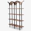 Andaman Katchall Solid Wood Shelving Unit in Black Colour