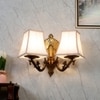 Eliante Cloth Shade Wall Lights Mild Steel & Fabric Material Antique & Cream Finish