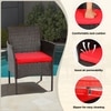 Carry Bird Wicker Patio Furniture Accessorie 4 Seater Sets In Brown And Red Colour