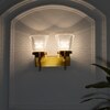 Meirit Double Arm Glass and Metal Wall Light