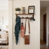 Florian Wooden Wall Shelf Organiser With Key Holders