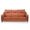 Russet 3 Seater Leatherette Sole in Cinnamon Brown Colour