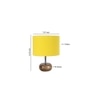 Kehlani Yellow cotton & solid wood table lamp
