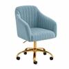 Doe Buck Louise Modern Sky Blue Velvet Office Chair