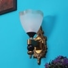 Eliante Modern Wall Lights Mild Steel & Glass Material Antique & Gold, White Finish