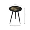 Oalveil Solid Wood Side Table in Black Finish - Set of 2