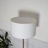 Jigger Metal Multiutility Shelf Floor Lamp With White Cotton Shade