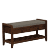 Kongsberg Solid Wood Shoe Rack with Seating in Walnut Brown finish