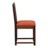 Aura 4 Seater Dining Set with Orange Cushioned Chairs