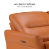 Orchard Three Seater Motorized Leather Recliner in Savana Tan Brown Colour