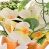 Artificial Freesia Flowers & White Rose With White Pot