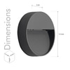 Nilsa Round Surface Led Outdoor Foot Light In Black Finish