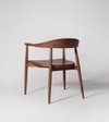 Leyuo Solid Wood Dining Chair in Dark Brown Colour