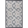 Jaipur Rugs Soft Modern Geometric Wool Dhurrie Rug Grey 6x9 ft