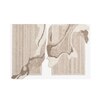 Abstract Natural Wool Wall Art Organic Textured 2 Panel Set 4 x 2 Feet