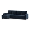 Apollo Compact Sofa (Colour : Cobalt, Cushion : Soft, Back Type : High Back, Seating Capacity : Left Aligned 3 Seater + Left Aligned Chaise)