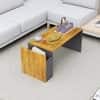 Hexa Engineered Wood Coffee Table In Slate Grey And Giant Wood