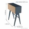 Scandinavian Valen Writing Desk Matte Black Finish
