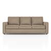 Apollo Compact High Back 3 Seater  Fabric Sofa In Biscuit Velvet Colour