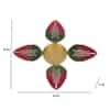 Leaves Urli And Dia Set Of 2 In Red And Gold Colour
