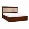 Leher Solid Wood Compact Queen Bed Box Storage Provincial Teak Finish Mattress 60 x 72 Inches