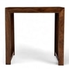 Oakland Sheesham Wood Contemporary Set Of 3 Nesting Tables In Natural Teak Finish