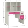 Tiara Kids Study Desk with 3 Drawers and Built In Bookshelf in Barbie Pink Colour