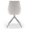 Doris Leatherette Accent Chair in White Colour