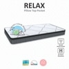Relax Pillow Top With ISPT Technology 8 Inch Queen Size Hybrid Memory Foam and Pocket Spring Mattress (72X66 Inches), No Partner Disturbance, SoftRelax Comfort, with PU Foam