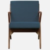 Zesta Blue Fabric Accent Chair