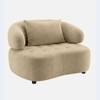 Henry Velvet 1 Seater Sofa Beige Color