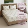 Pink Shade Color Floral 400 TC Cotton Fitted Super King Bed Size Bedsheet With 2 Pilllow Covers  Threads