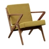 Zesta Solid Wood Accent Chair in Yellow Colour